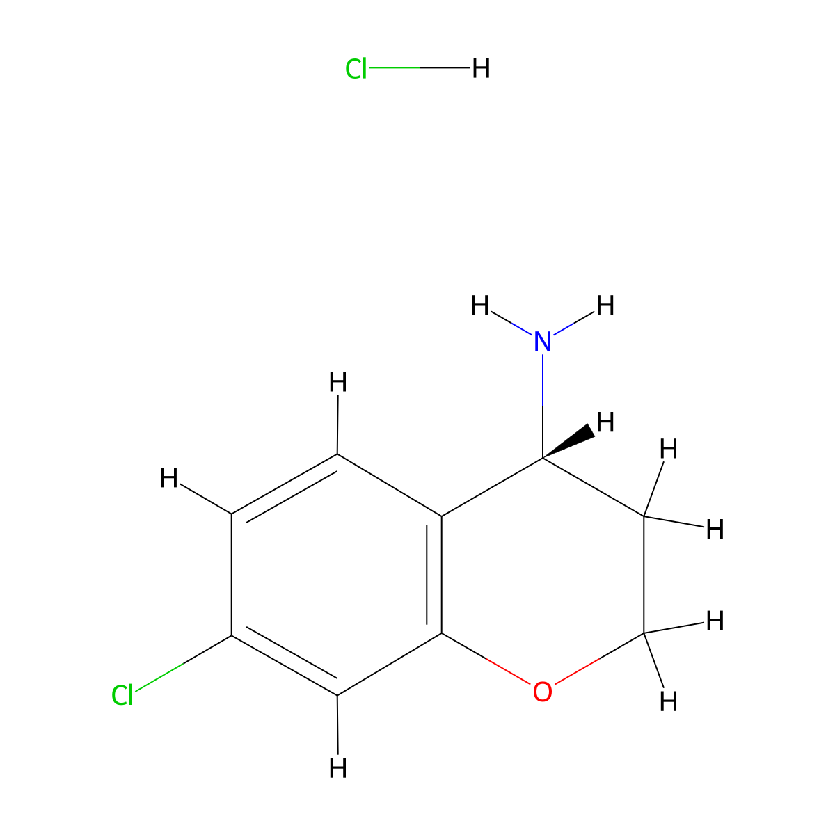 (R)-7-Chlorochroman-4-amine hcl molecular structure, CAS 2241594-30-7