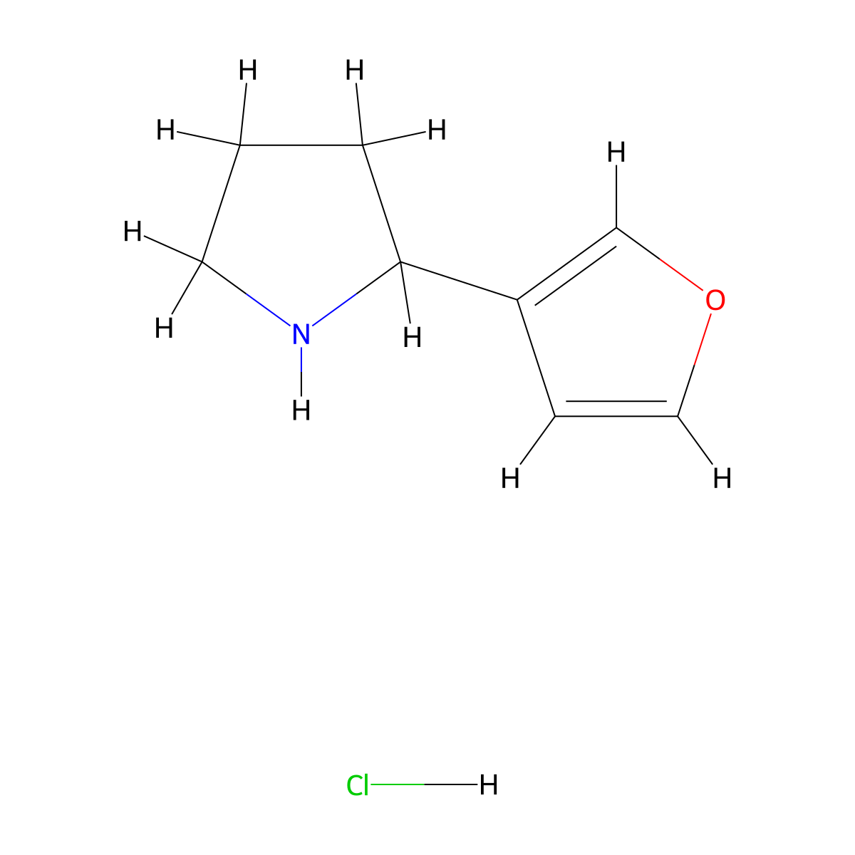 2-(Furan-3-yl)pyrrolidine hydrochloride molecular structure, CAS 2241594-31-8