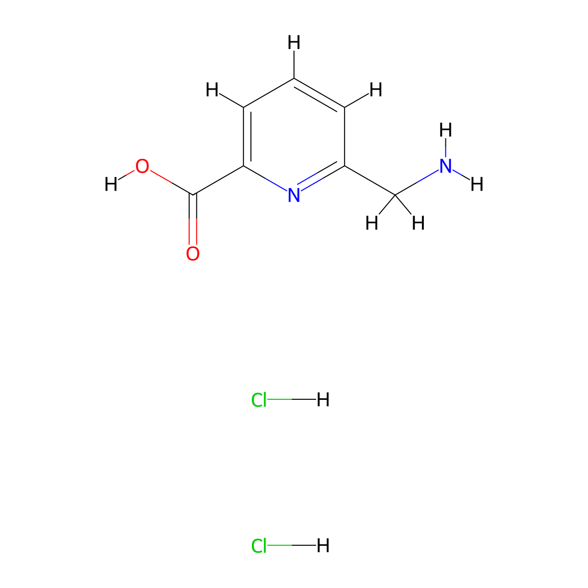 6-(Aminomethyl)picolinic acid dihydrochloride molecular structure, CAS 2241594-35-2