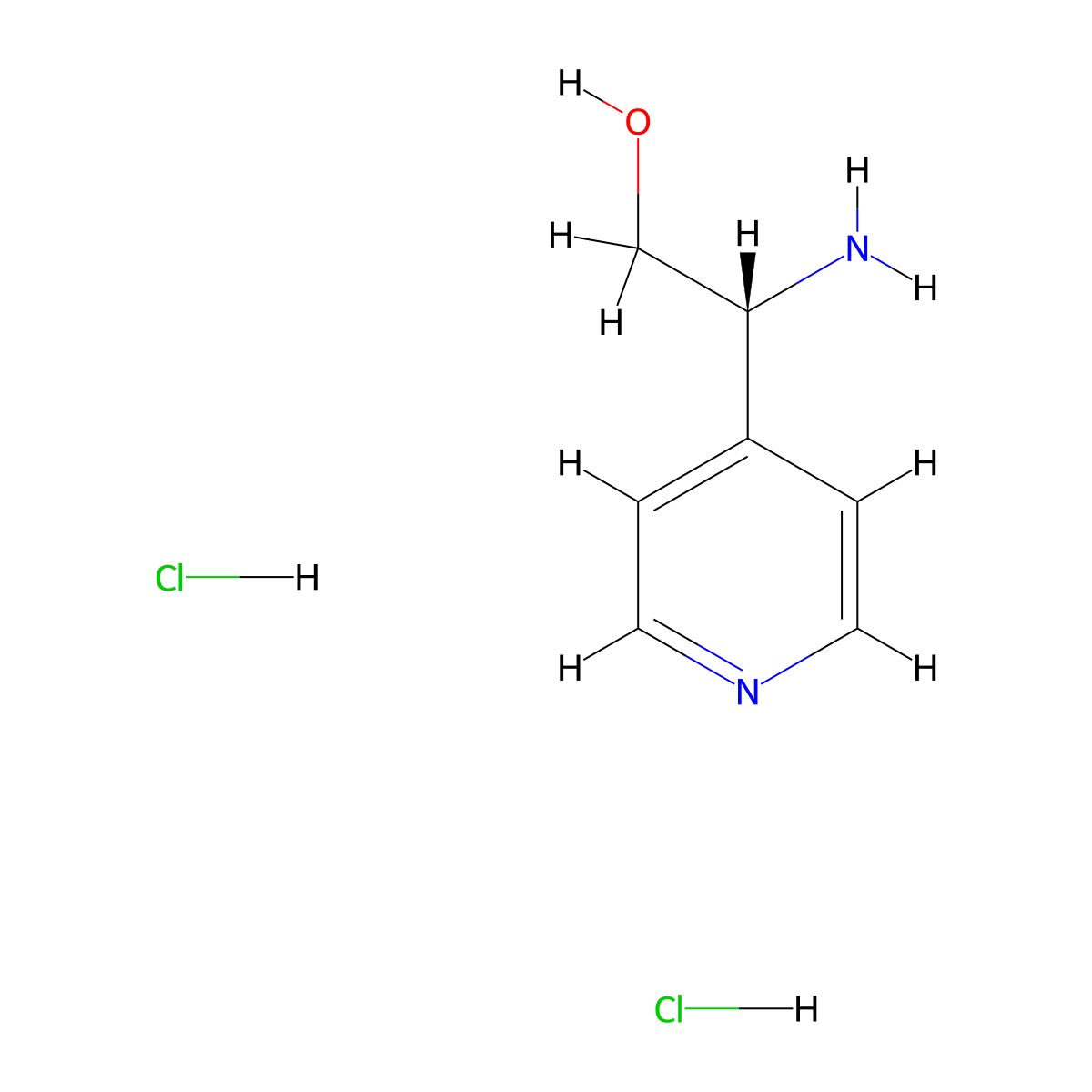 (R)-2-Amino-2-(pyridin-4-yl)ethan-1-ol dihydrochloride molecular structure, CAS 2241594-39-6