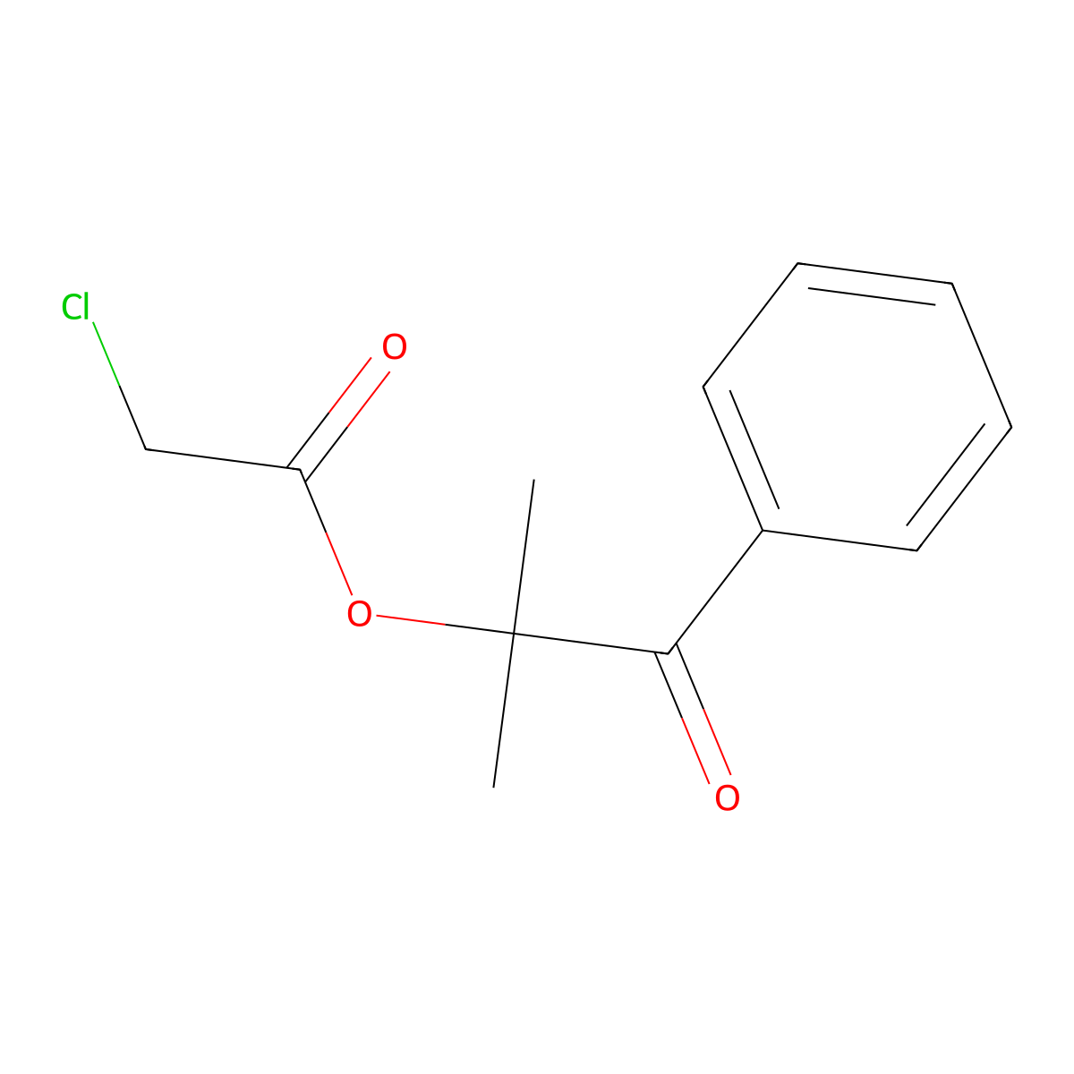 2-Methyl-1-oxo-1-phenylpropan-2-YL 2-chloroacetate molecular structure, CAS 2241594-49-8