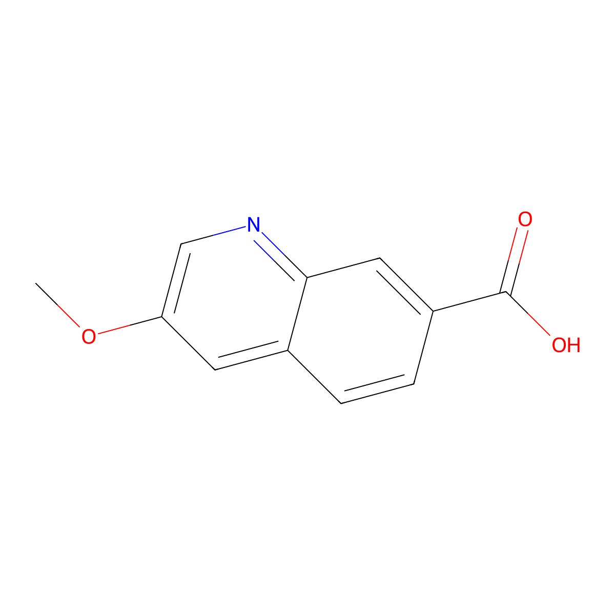 3-Methoxyquinoline-7-carboxylic acid molecular structure, CAS 2241594-60-3