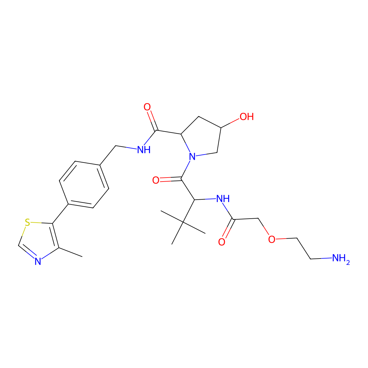 (S,R,S)-Ahpc-peg1-NH2 molecular structure, CAS 2241641-57-4