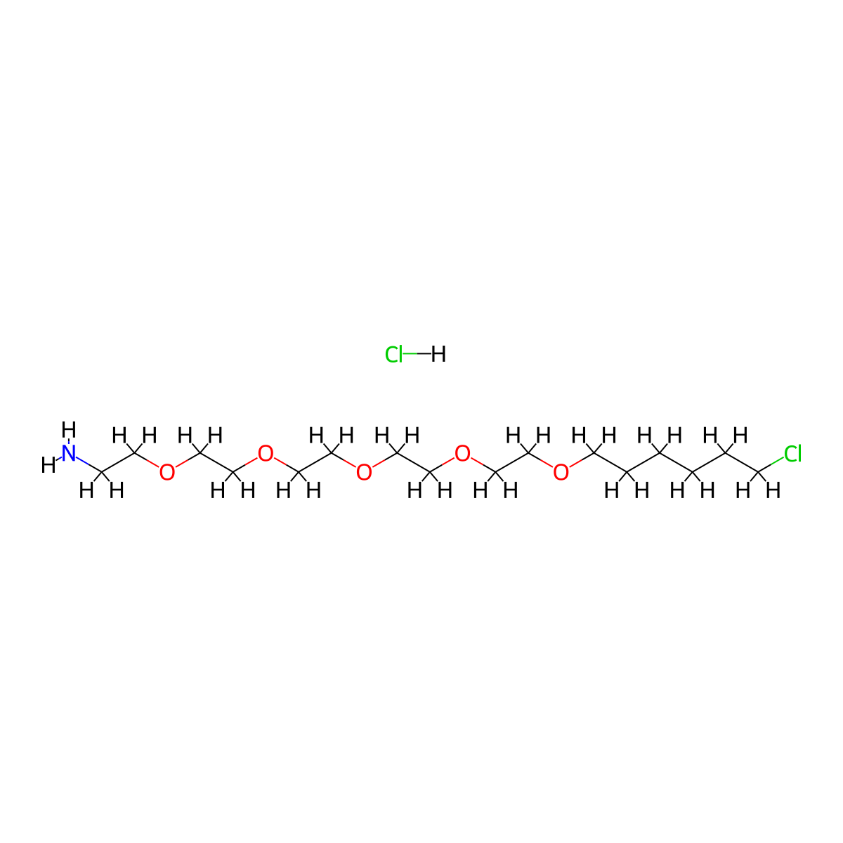 21-Chloro-3,6,9,12,15-pentaoxahenicosan-1-amine hydrochloride molecular structure, CAS 2241669-16-7