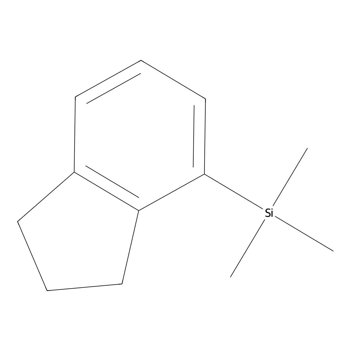 (2,3-Dihydro-1H-inden-4-yl)trimethylsilane molecular structure, CAS 22417-27-2