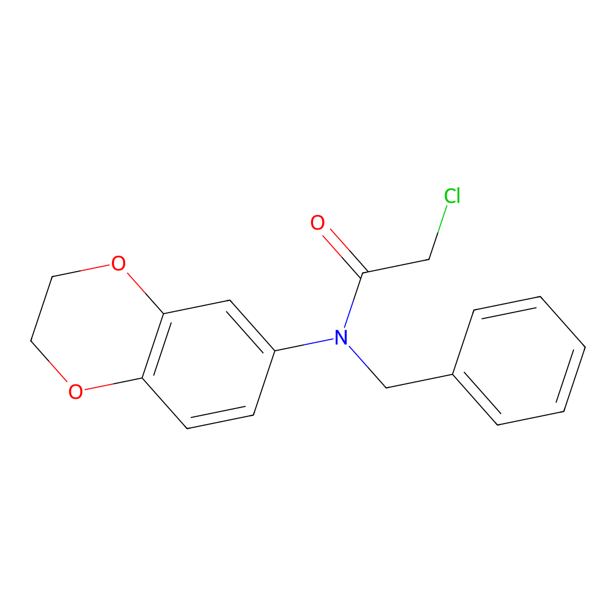 N-Benzyl-2-chloro-N-(2,3-dihydrobenzo[b][1,4]dioxin-6-yl)acetamide molecular structure, CAS 2241773-03-3