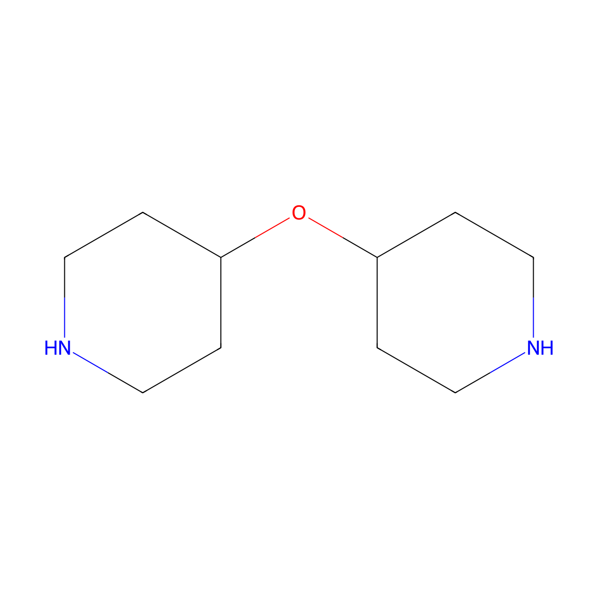 4,4'-Oxydipiperidine molecular structure, CAS 224178-65-8