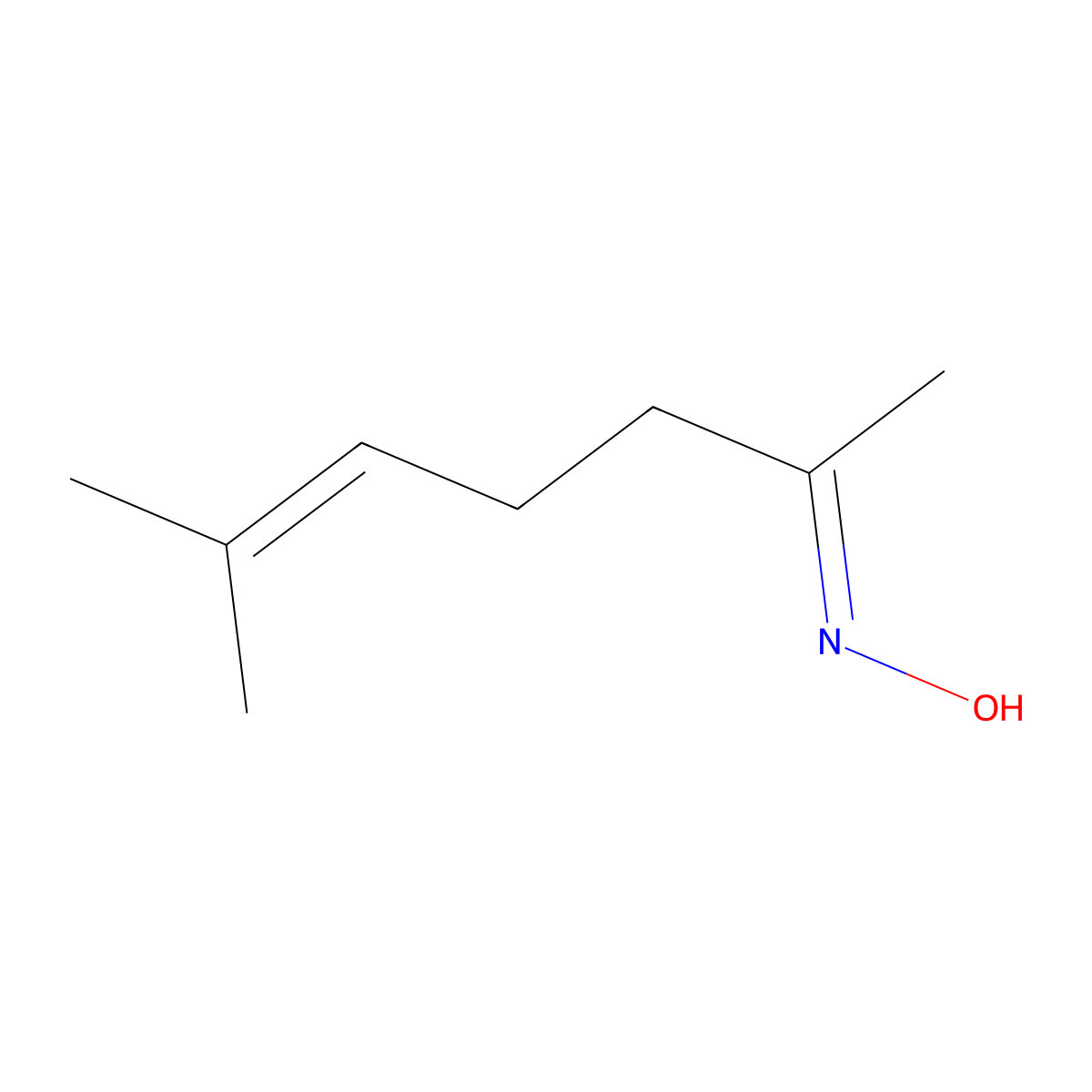 6-Methylhept-5-en-2-one oxime molecular structure, CAS 22418-73-1