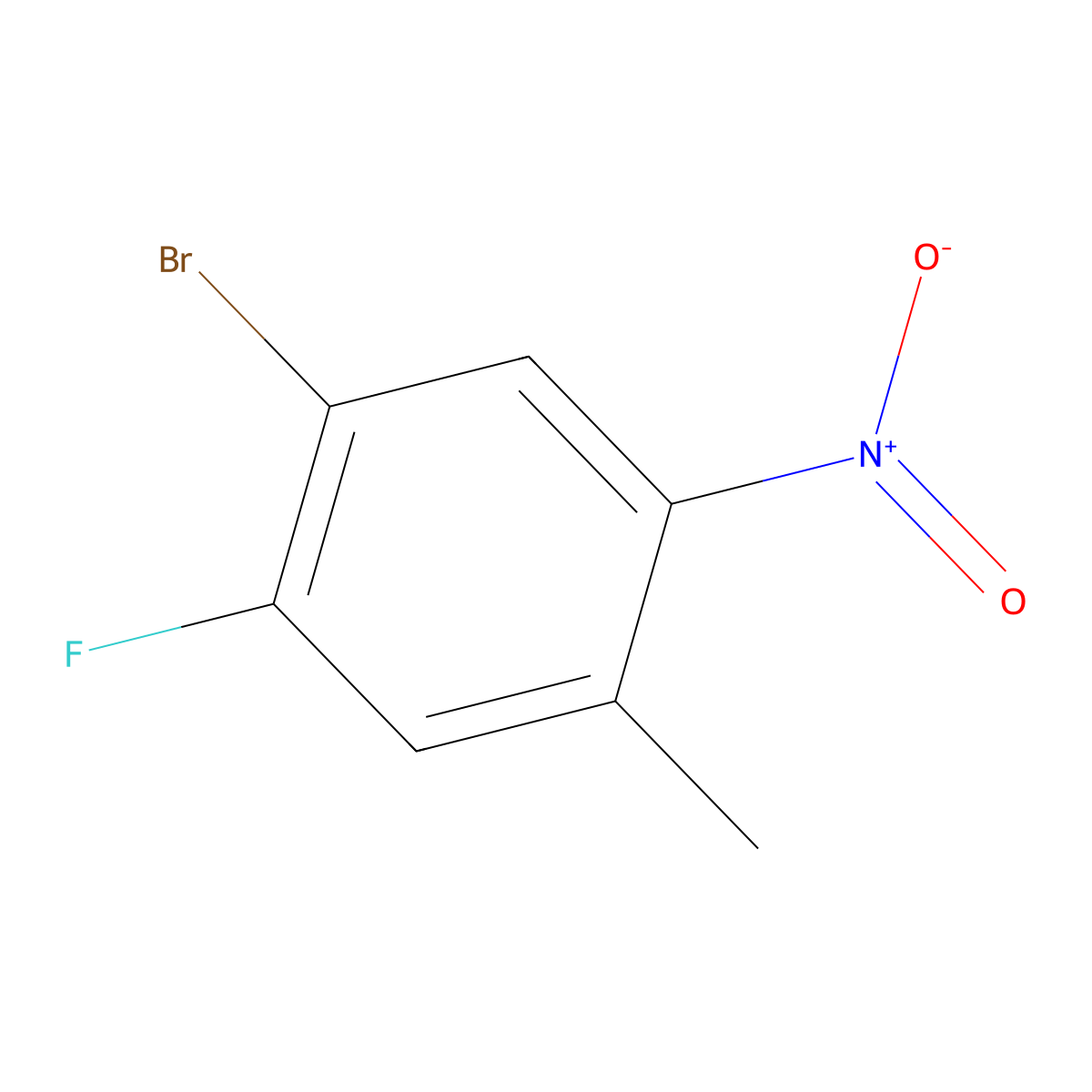4-Bromo-5-fluoro-2-nitrotoluene molecular structure, CAS 224185-19-7
