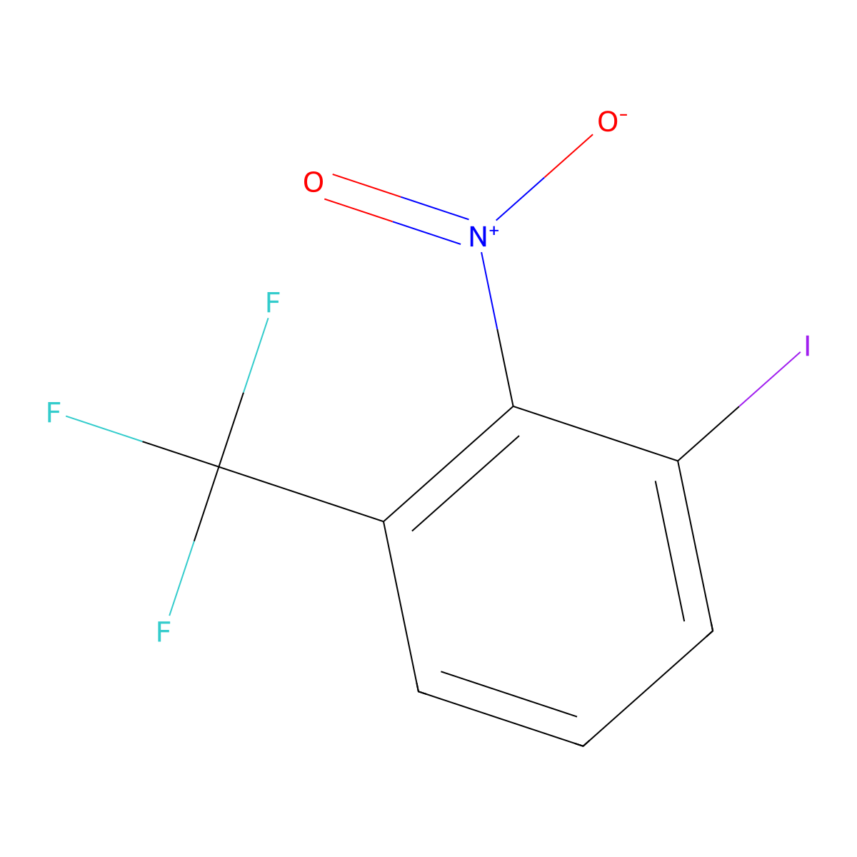 3-Iodo-2-nitrobenzotrifluoride molecular structure, CAS 224185-35-7