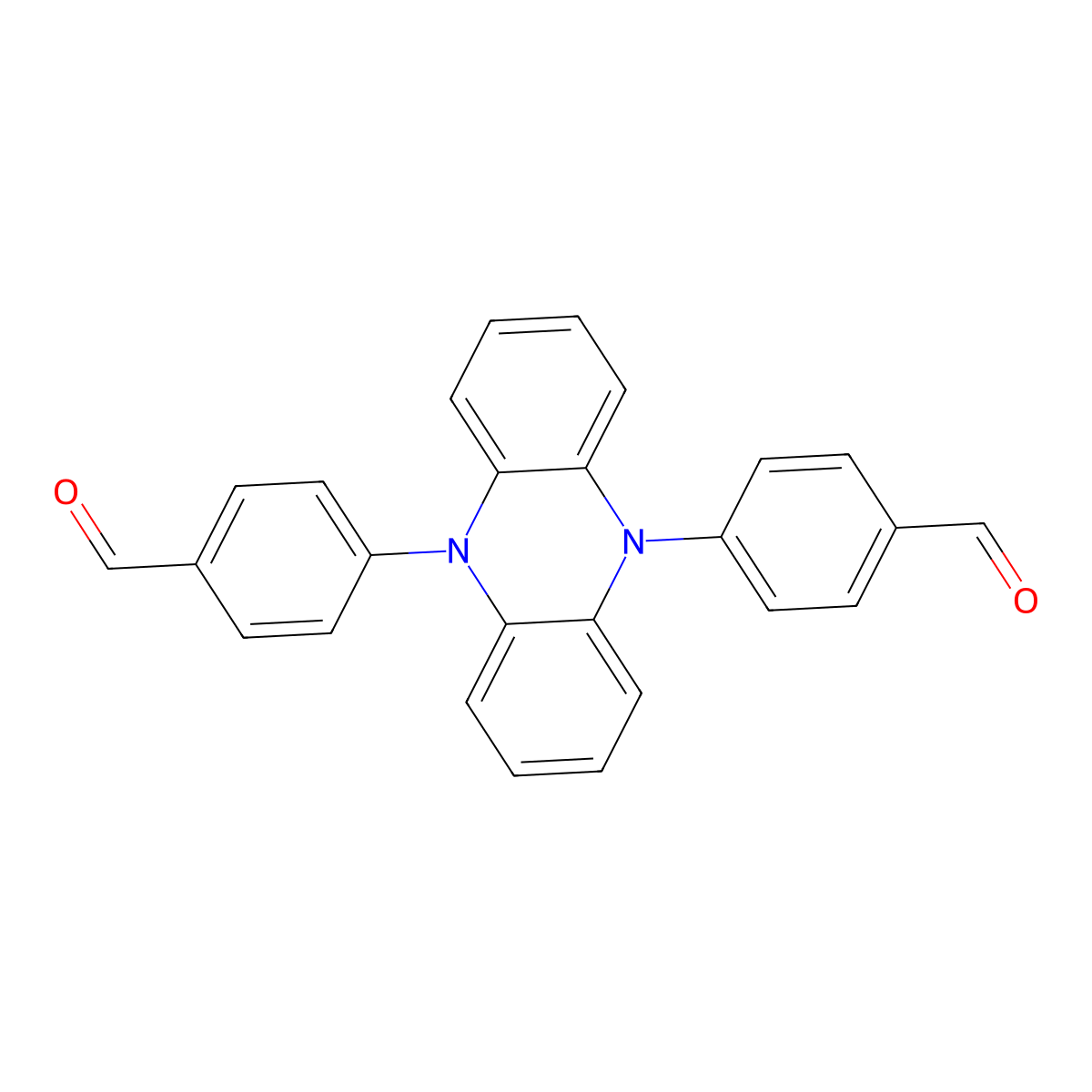 4,4'-(5,10-Phenazinediyl)bis[benzaldehyde] molecular structure, CAS 2241852-82-2