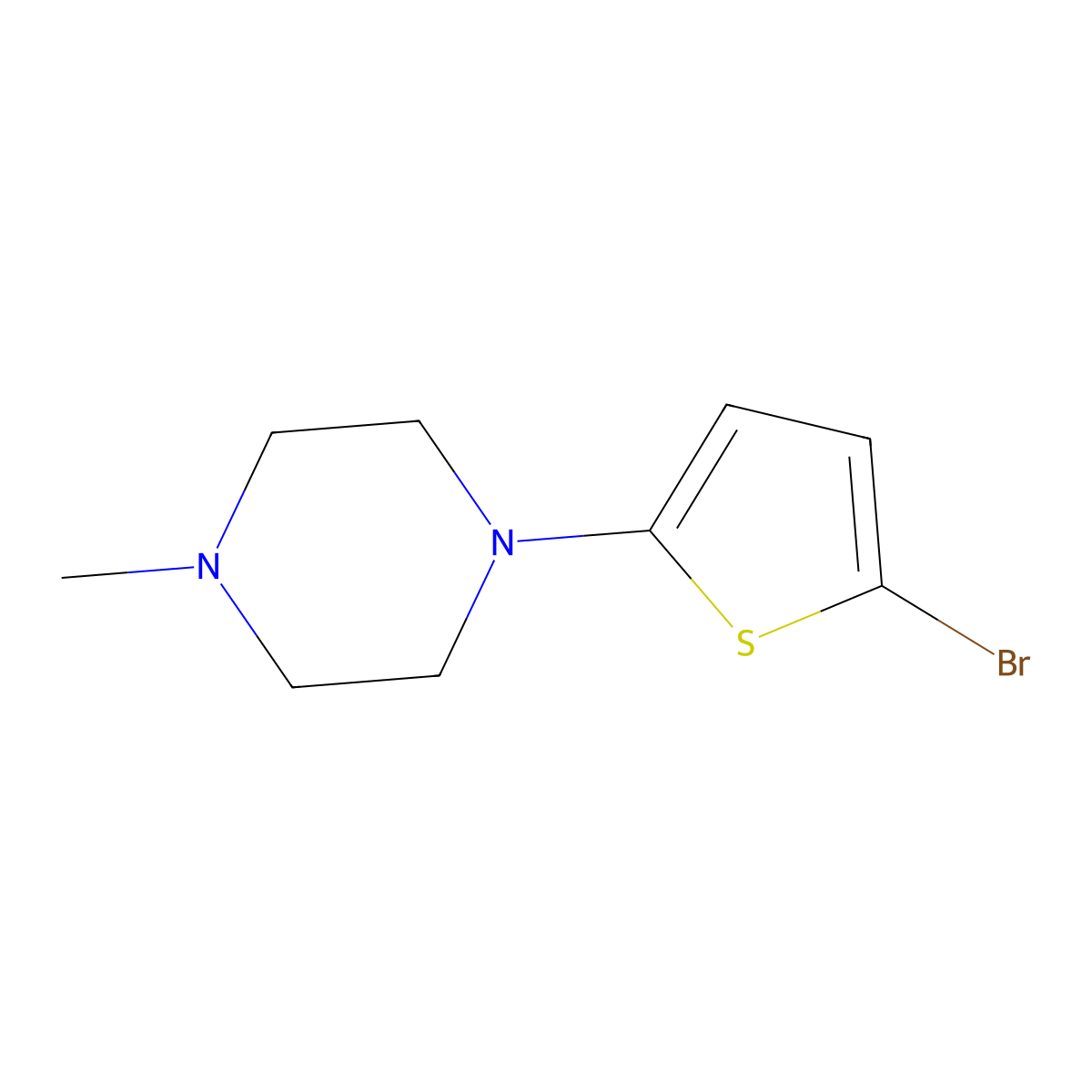 1-(5-Bromothiophen-2-yl)-4-methylpiperazine molecular structure, CAS 2241865-31-4
