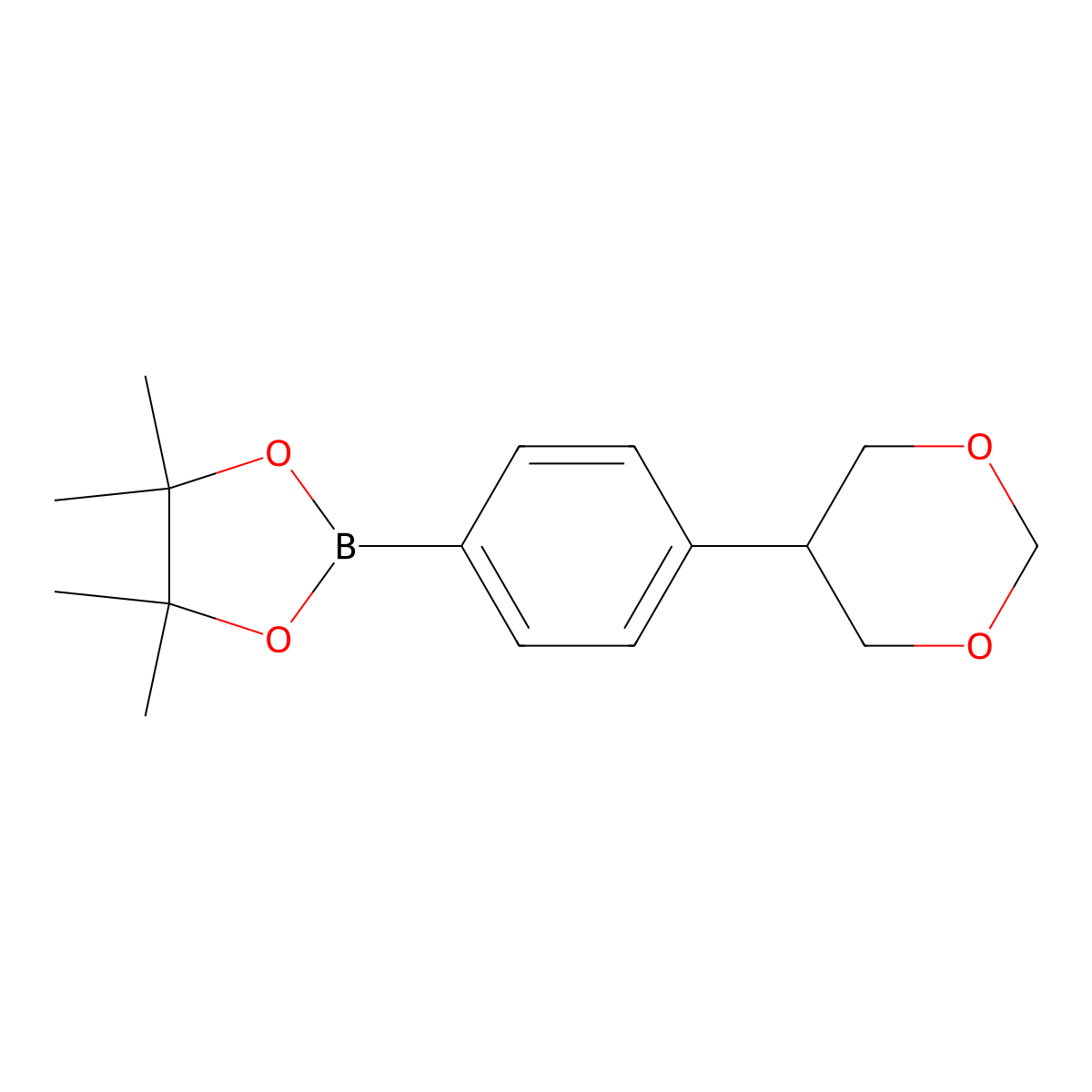 2-(4-(1,3-Dioxan-5-yl)phenyl)-4,4,5,5-tetramethyl-1,3,2-dioxaborolane molecular structure, CAS 2241866-51-1