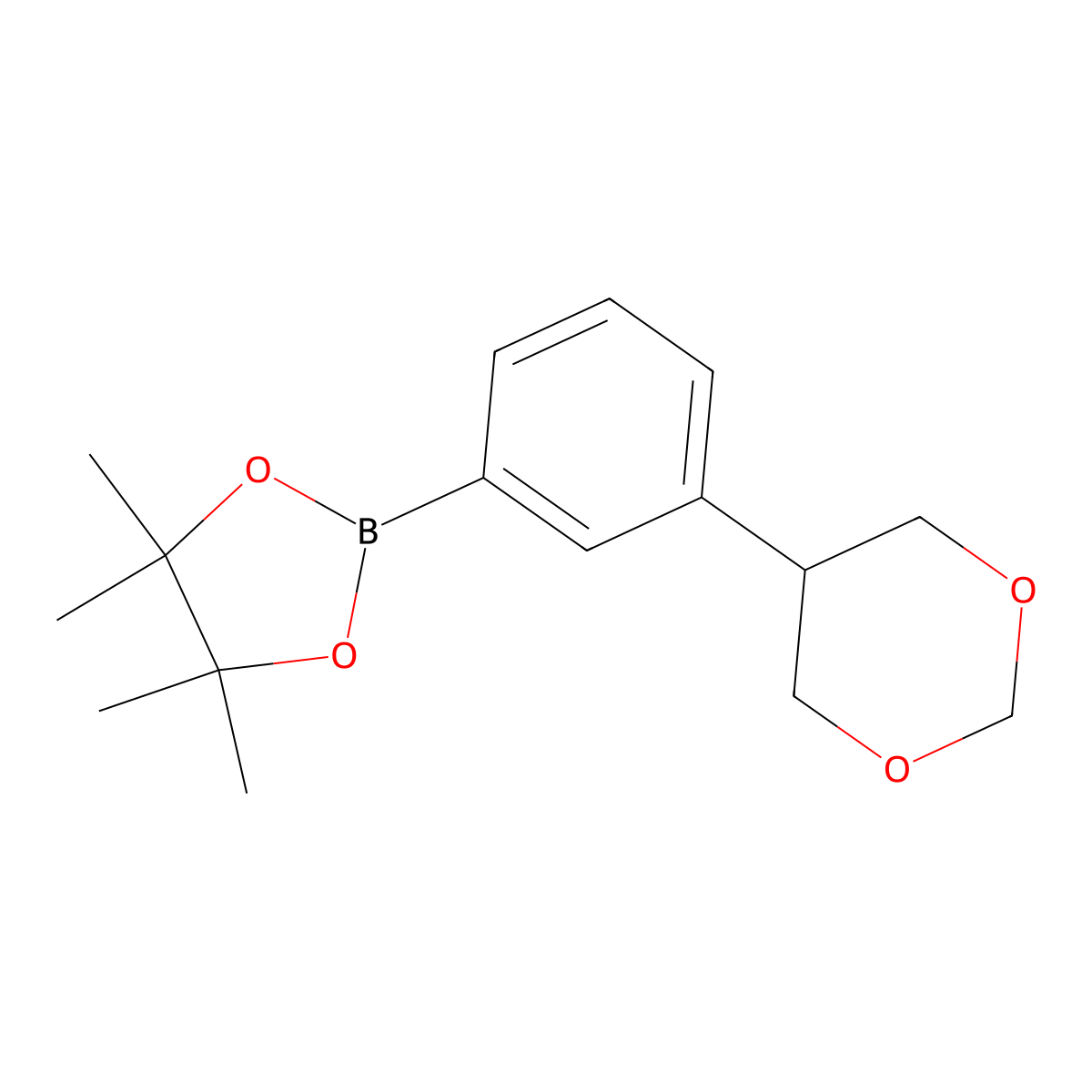 2-(3-(1,3-Dioxan-5-yl)phenyl)-4,4,5,5-tetramethyl-1,3,2-dioxaborolane molecular structure, CAS 2241866-52-2