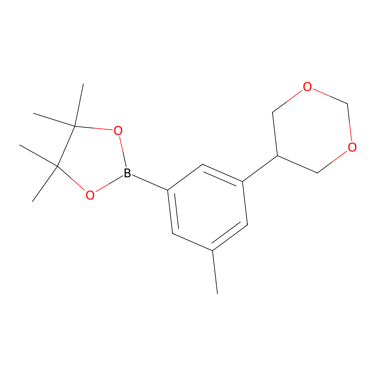 2-(3-(1,3-Dioxan-5-yl)-5-methylphenyl)-4,4,5,5-tetramethyl-1,3,2-dioxaborolane molecular structure, CAS 2241866-53-3