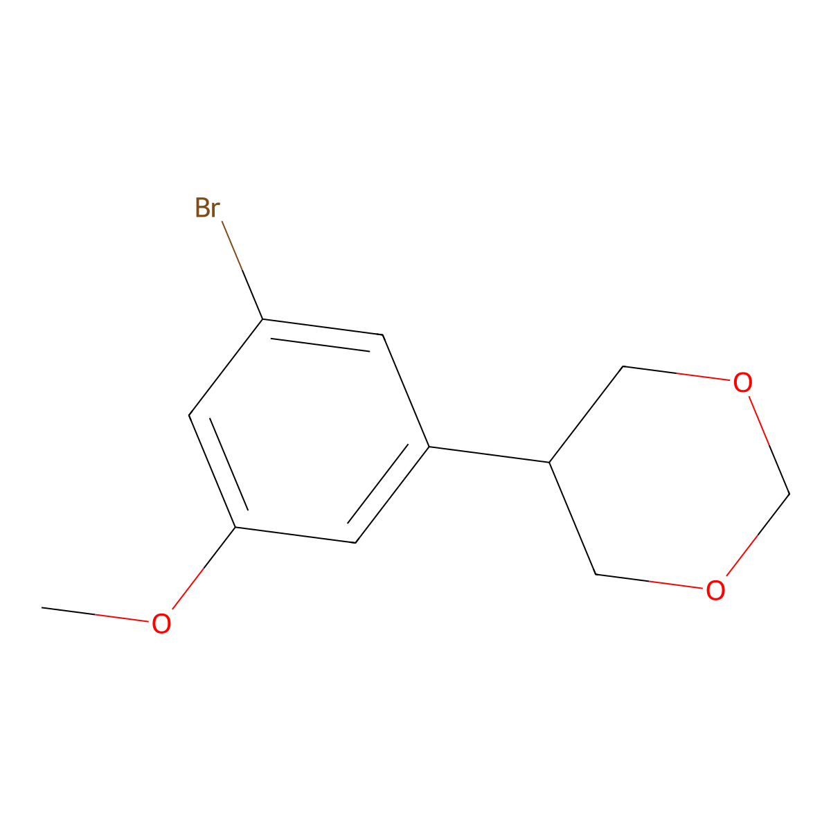 5-(3-Bromo-5-methoxyphenyl)-1,3-dioxane molecular structure, CAS 2241866-59-9