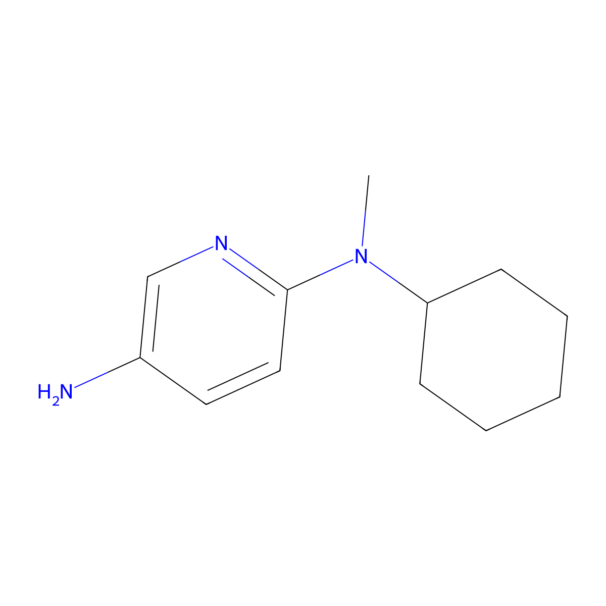 N2-Cyclohexyl-N2-methyl-2,5-pyridinediamine molecular structure, CAS 224187-13-7