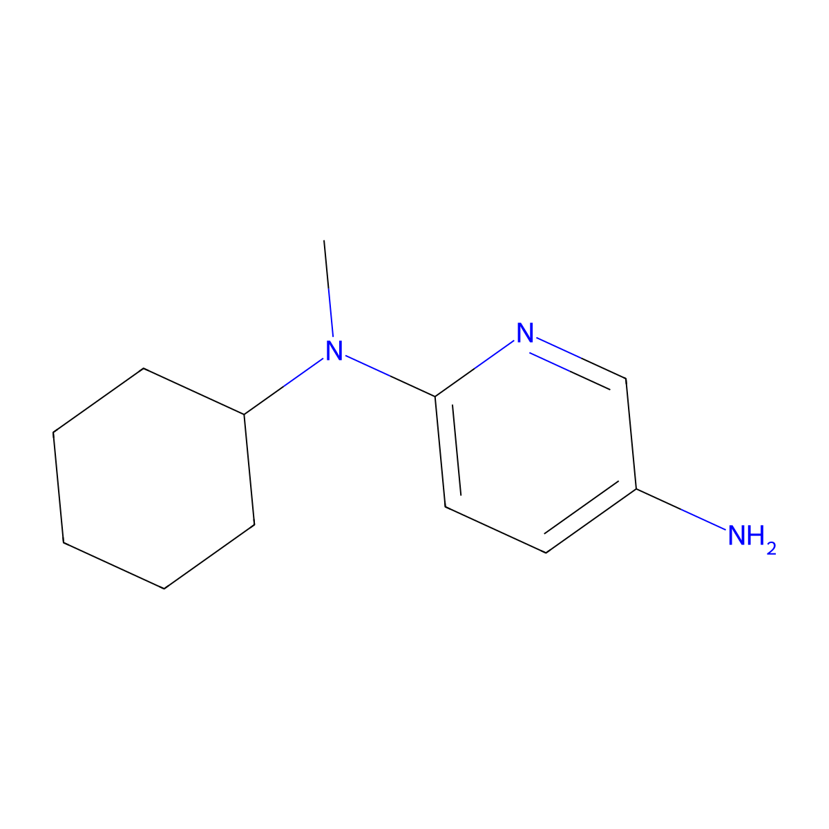 N2-Cyclohexyl-N2-methyl-2,5-pyridinediamine molecular structure, CAS 224187-13-7