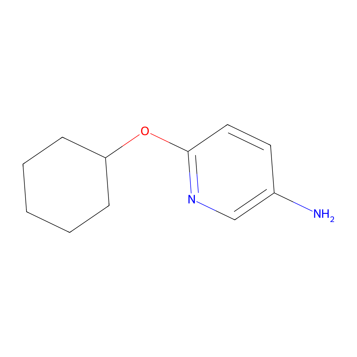 6-(Cyclohexyloxy)pyridin-3-amine molecular structure, CAS 224187-22-8