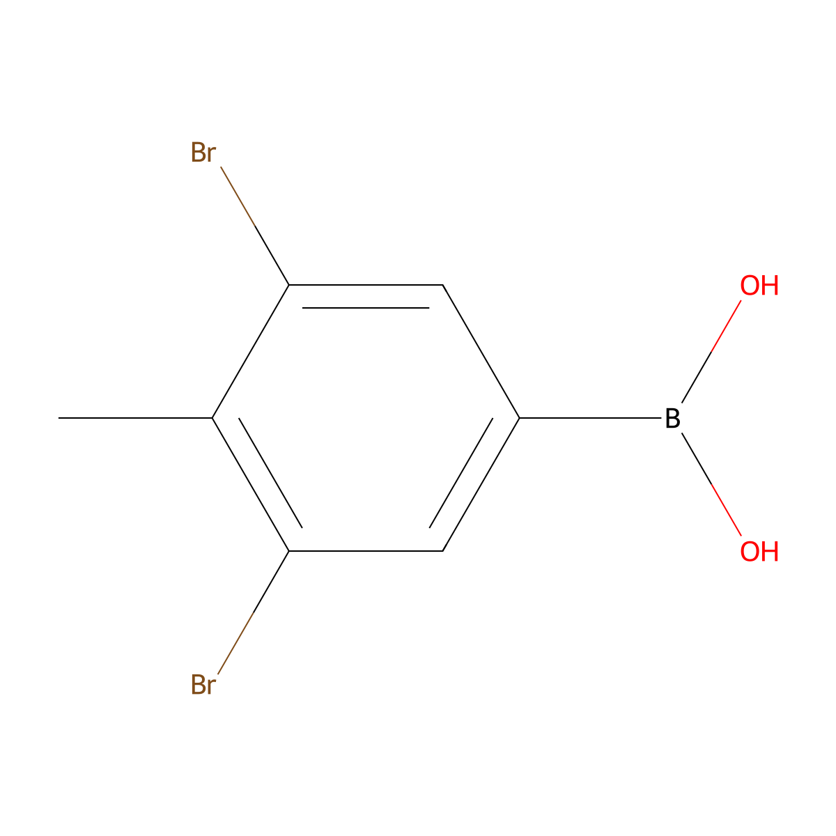 3,5-Dibromo-4-methylphenylboronic acid molecular structure, CAS 2241870-51-7
