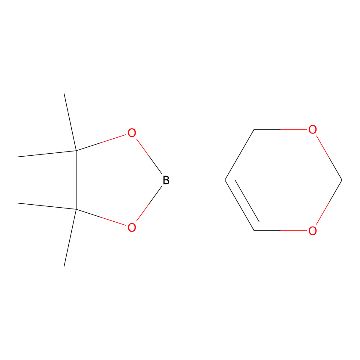 2-(4H-1,3-dioxin-5-yl)-4,4,5,5-tetramethyl-1,3,2-dioxaborolane molecular structure, CAS 2241872-34-2