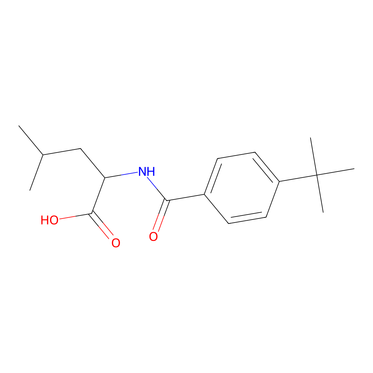 N-[4-(1,1-dimethylethyl)benzoyl]leucine molecular structure, CAS 2241925-37-9
