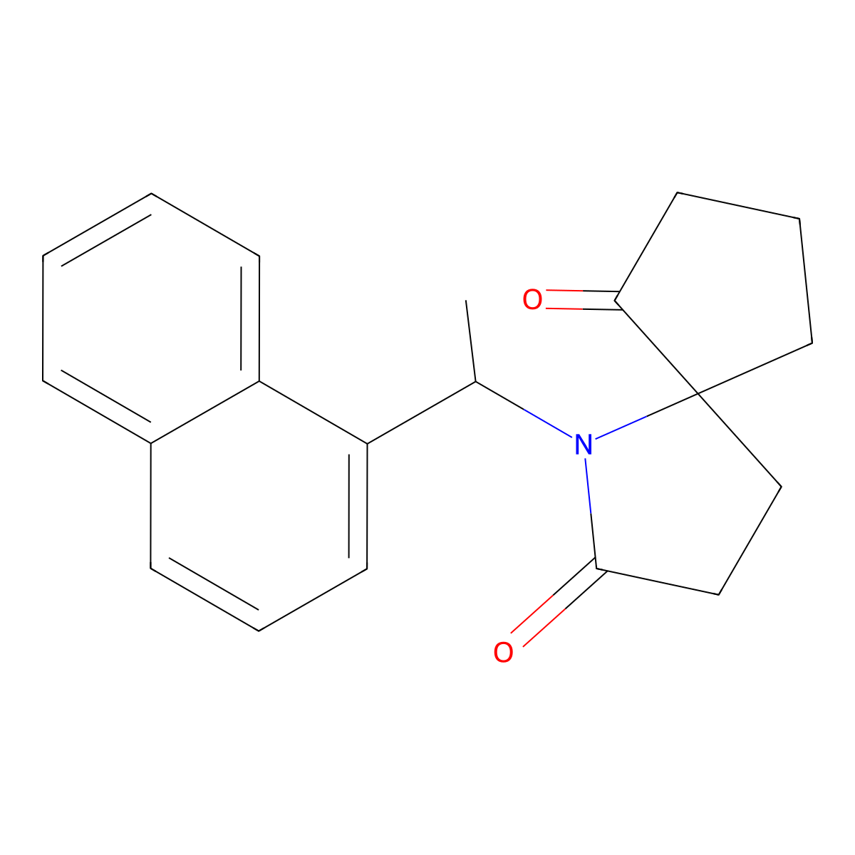 (5S)-1-[(1R)-1-(1-naphthyl)ethyl]-1-azaspiro[4.4]nonane-2,9-dione molecular structure, CAS 2241960-45-0