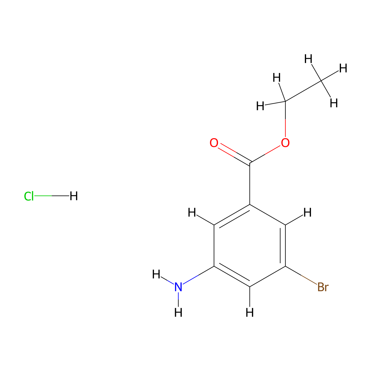 Ethyl 3-amino-5-bromobenzoate hydrochloride molecular structure, CAS 2241977-22-8