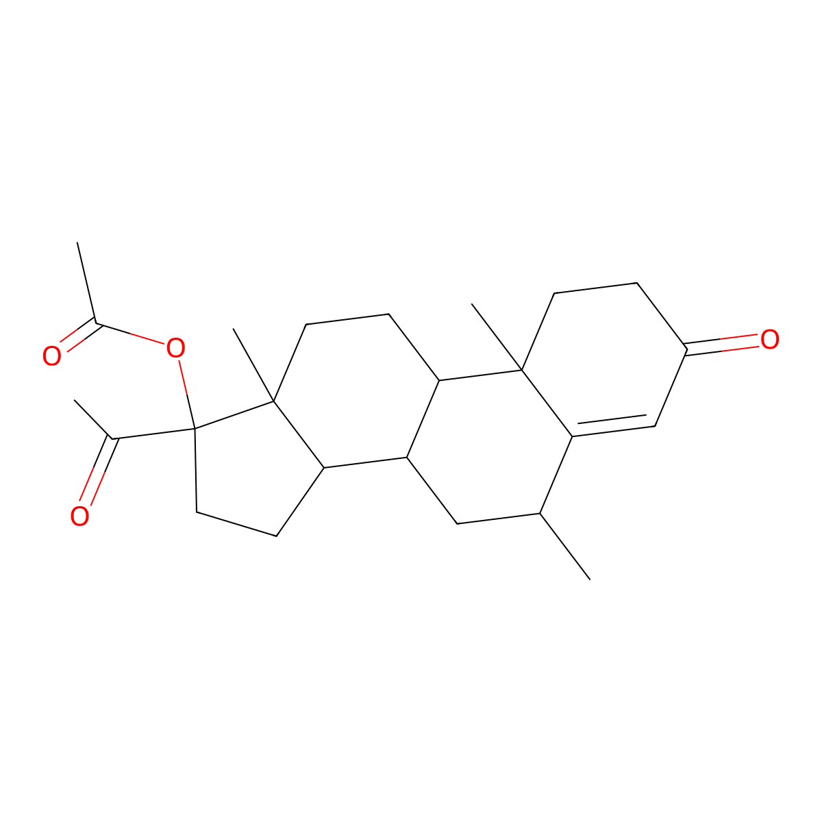 6-Epimedroxyprogesterone acetate molecular structure, CAS 2242-65-1