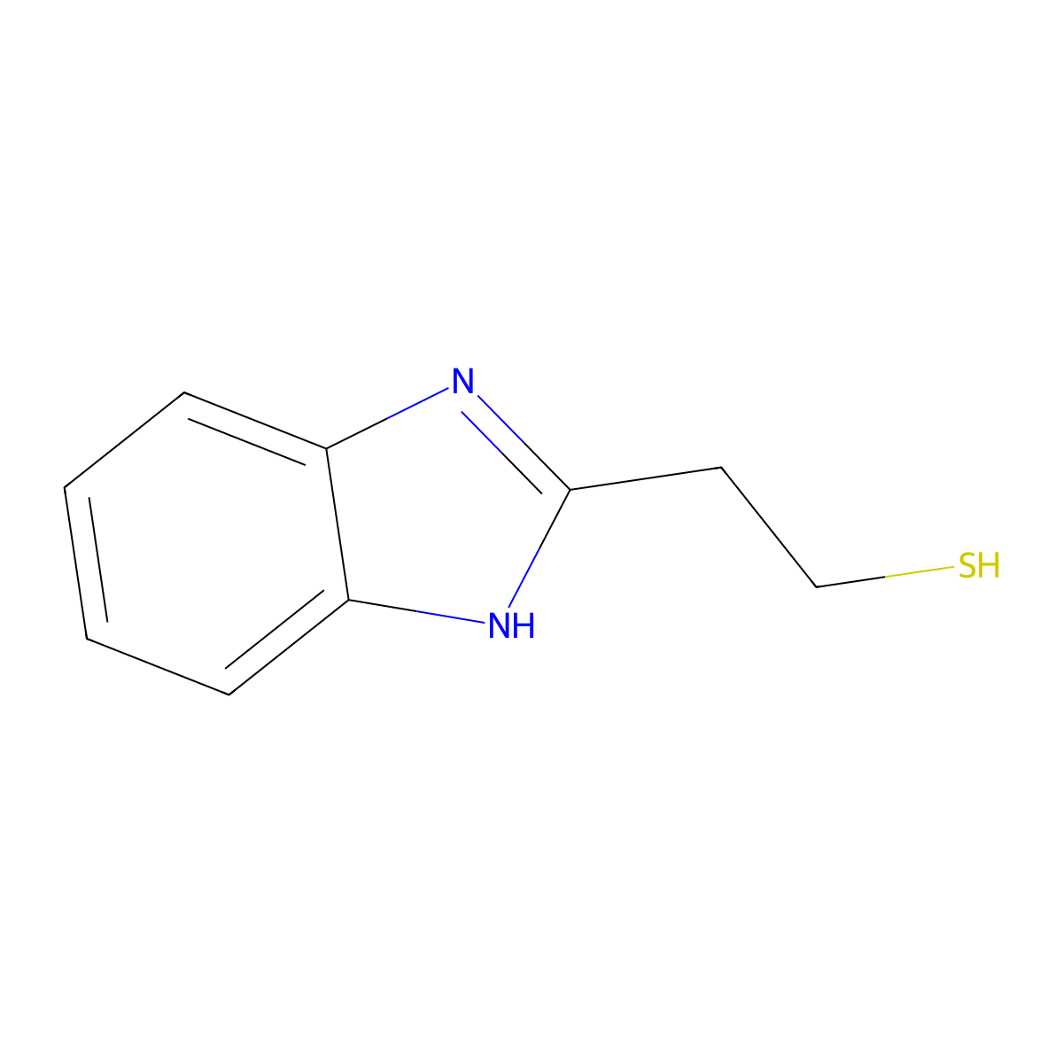 2-(1H-benzimidazol-2-yl)ethanethiol molecular structure, CAS 2242-96-8