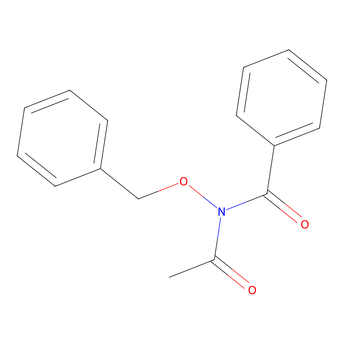 N-acetyl-N-(benzyloxy)benzamide molecular structure, CAS 22421-17-6