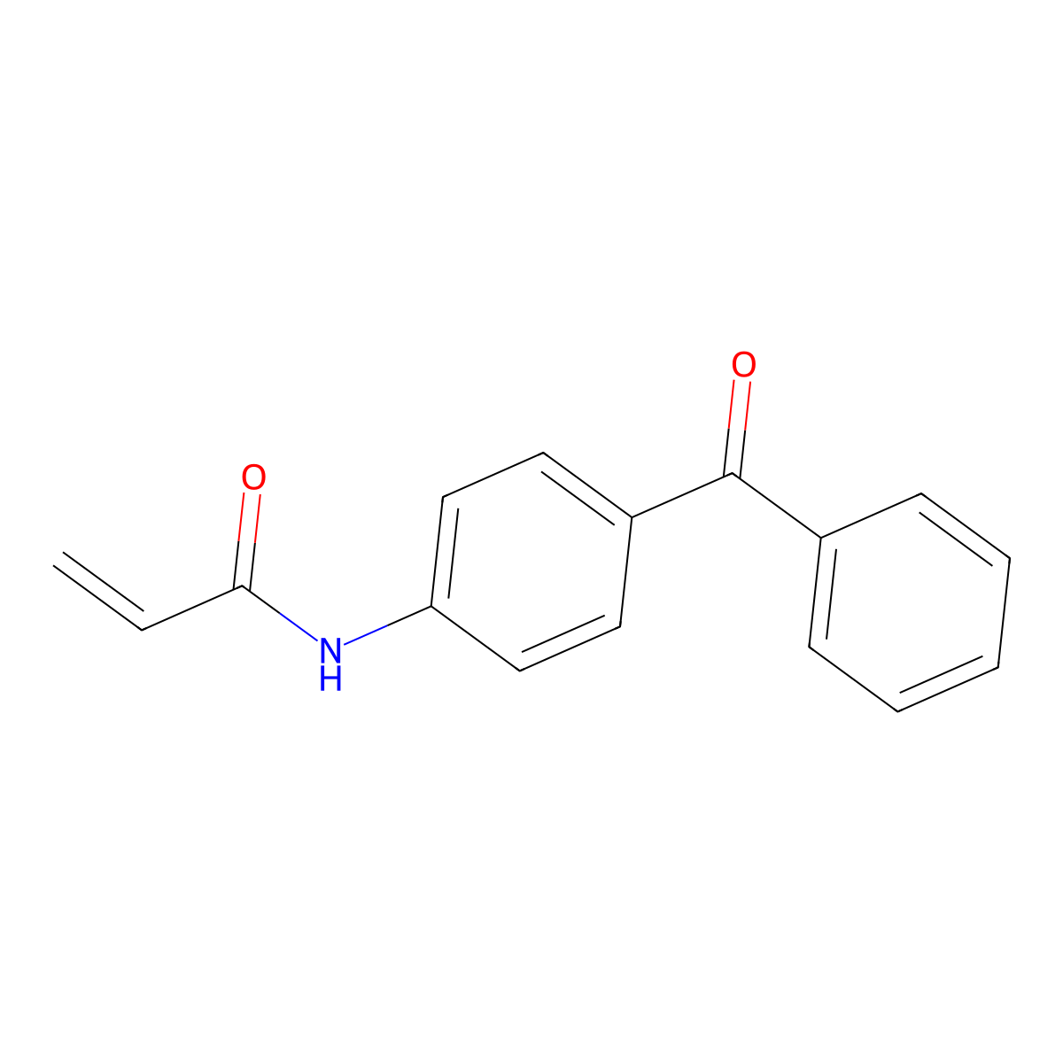 N-(4-Benzoylphenyl)-2-propenamide molecular structure, CAS 22421-62-1