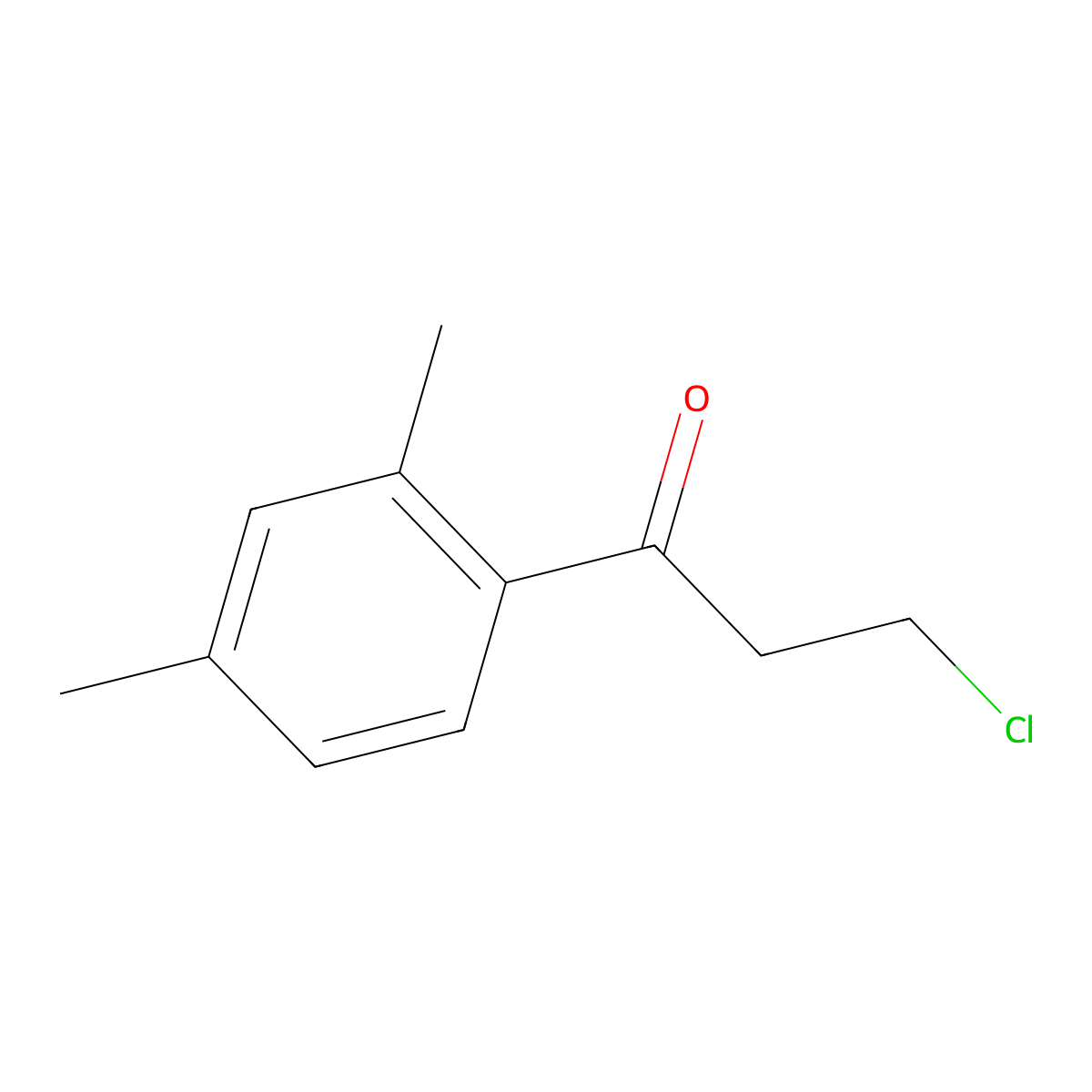 3-Chloro-1-(2,4-dimethylphenyl)propan-1-one molecular structure, CAS 22422-22-6
