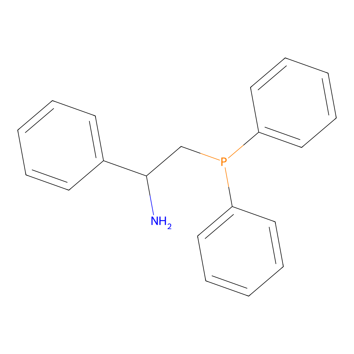 2-(Diphenylphosphanyl)-1-phenylethan-1-amine molecular structure, CAS 2242399-86-4
