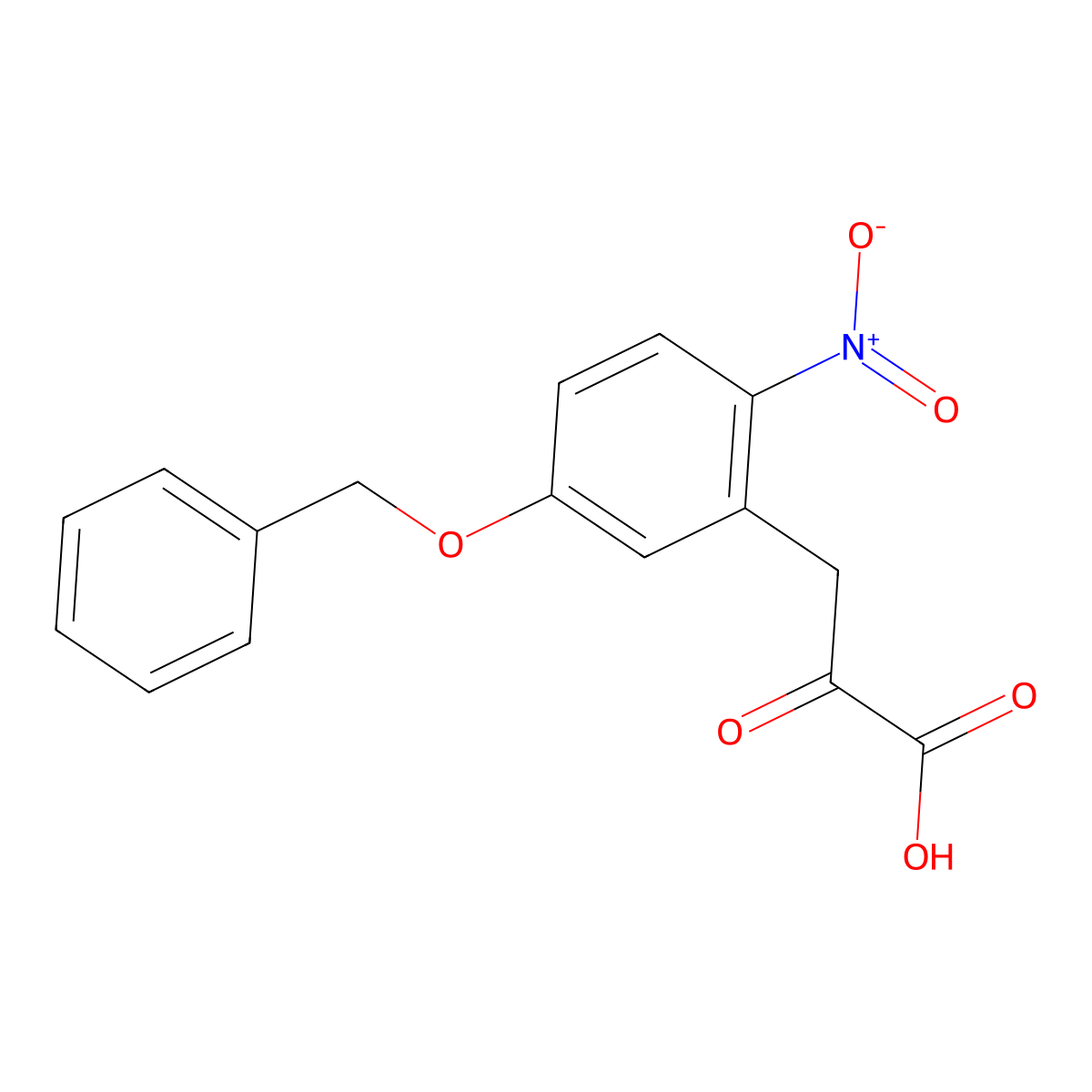 5-Benzyloxy-2-nitrophenylpyruvic acid molecular structure, CAS 22424-59-5