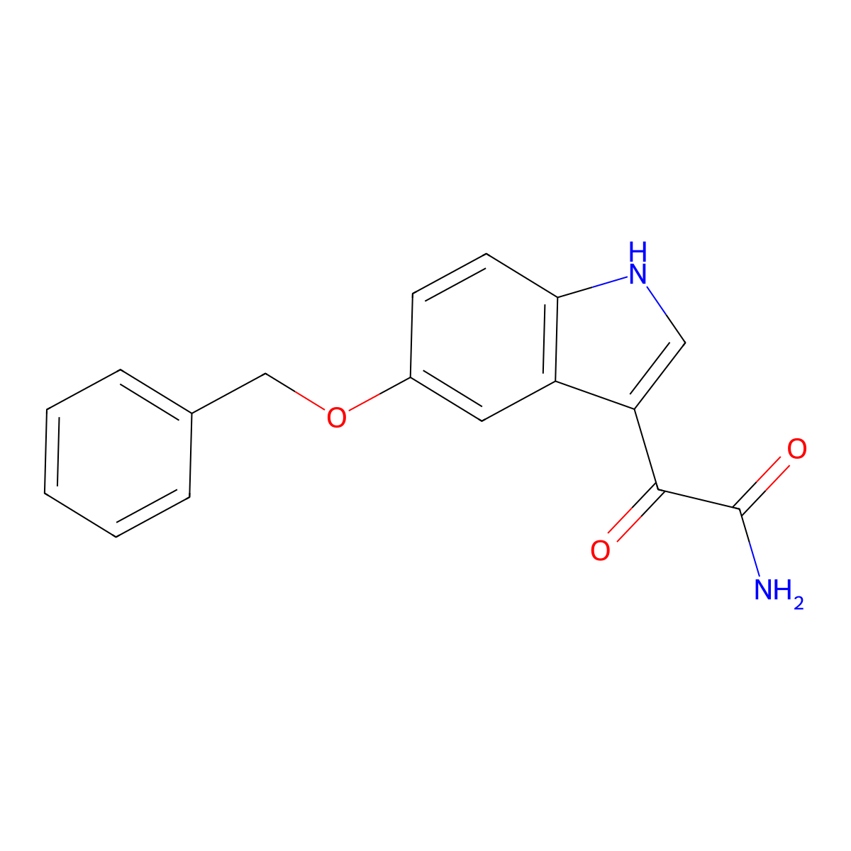 2-(5-(Benzyloxy)-1H-indol-3-yl)-2-oxoacetamide molecular structure, CAS 22424-62-0