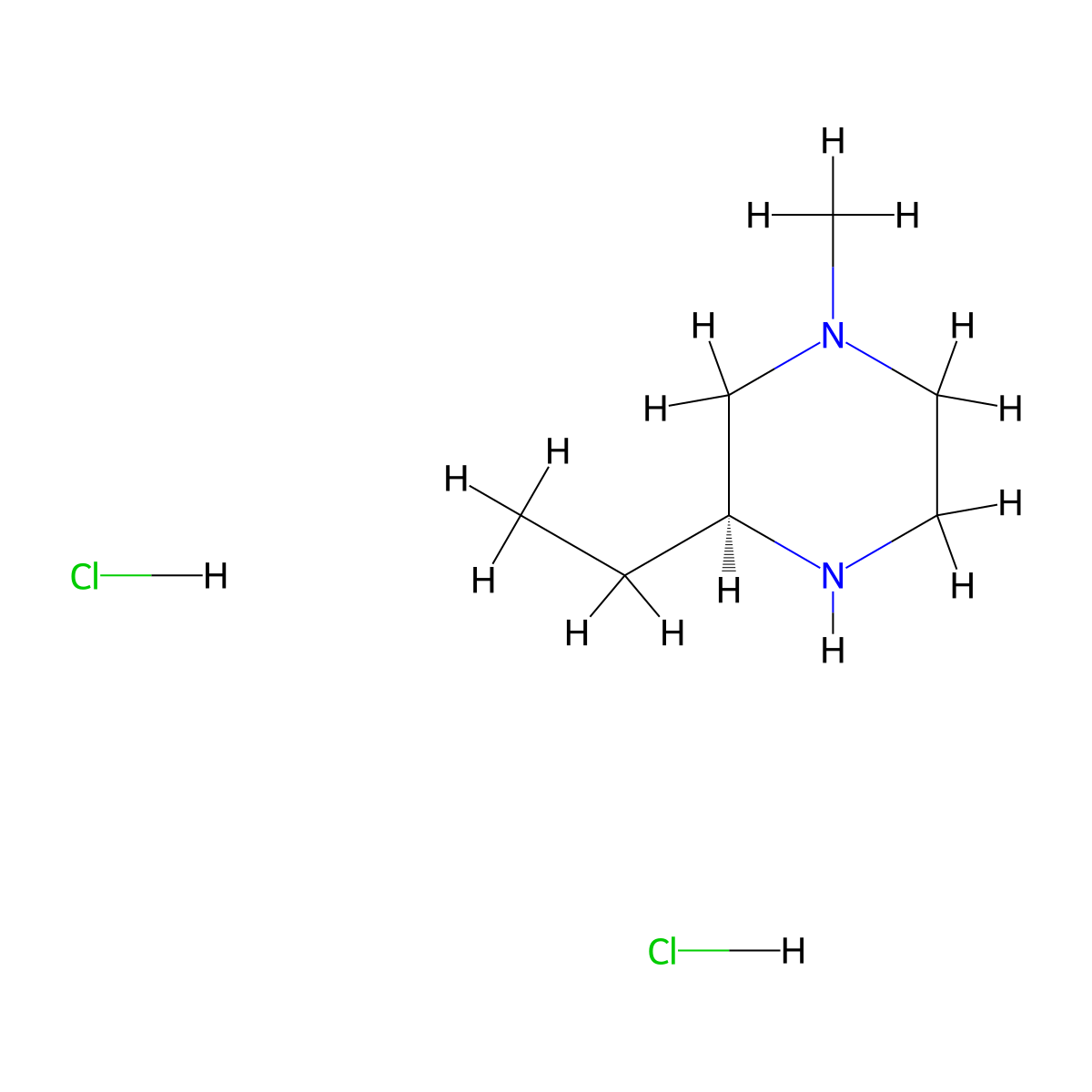 (3S)-3-ethyl-1-methyl-piperazine;dihydrochloride molecular structure, CAS 2242488-95-3