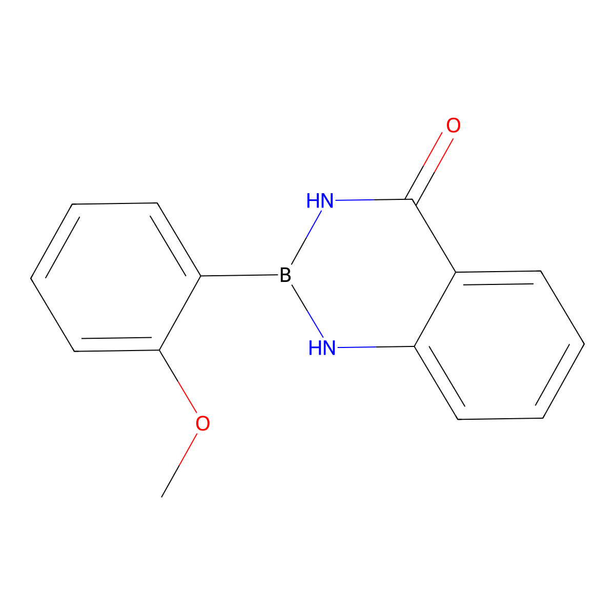 2-(2-Methoxyphenyl)-2,3-dihydrobenzo[d][1,3,2]diazaborinin-4(1H)-one molecular structure, CAS 2242502-20-9