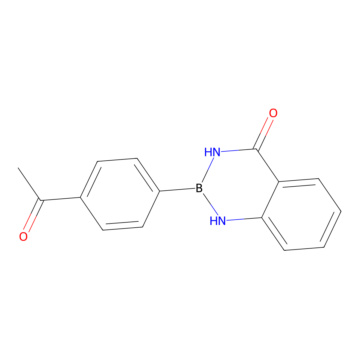 2-(4-Acetylphenyl)-2,3-dihydrobenzo[d][1,3,2]diazaborinin-4(1H)-one molecular structure, CAS 2242502-25-4