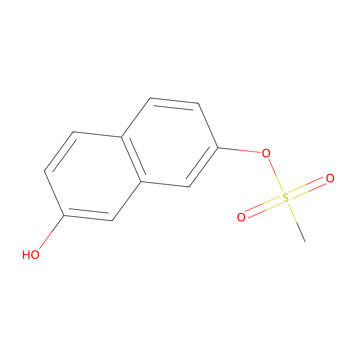 2,7-Naphthalenediol, 2-methanesulfonate molecular structure, CAS 22426-48-8