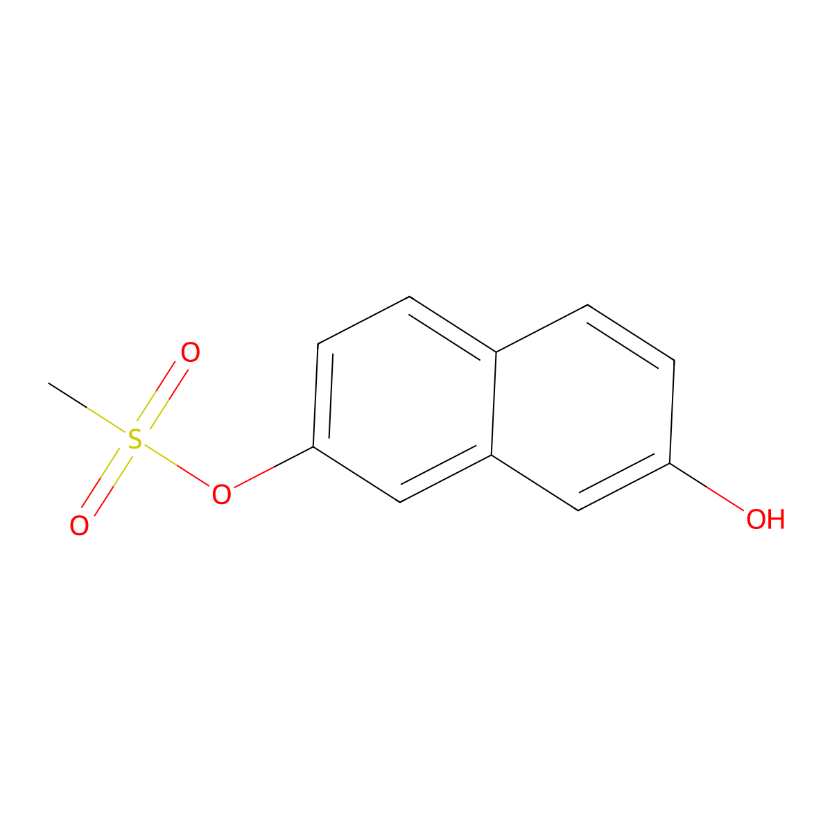 2,7-Naphthalenediol, 2-methanesulfonate molecular structure, CAS 22426-48-8
