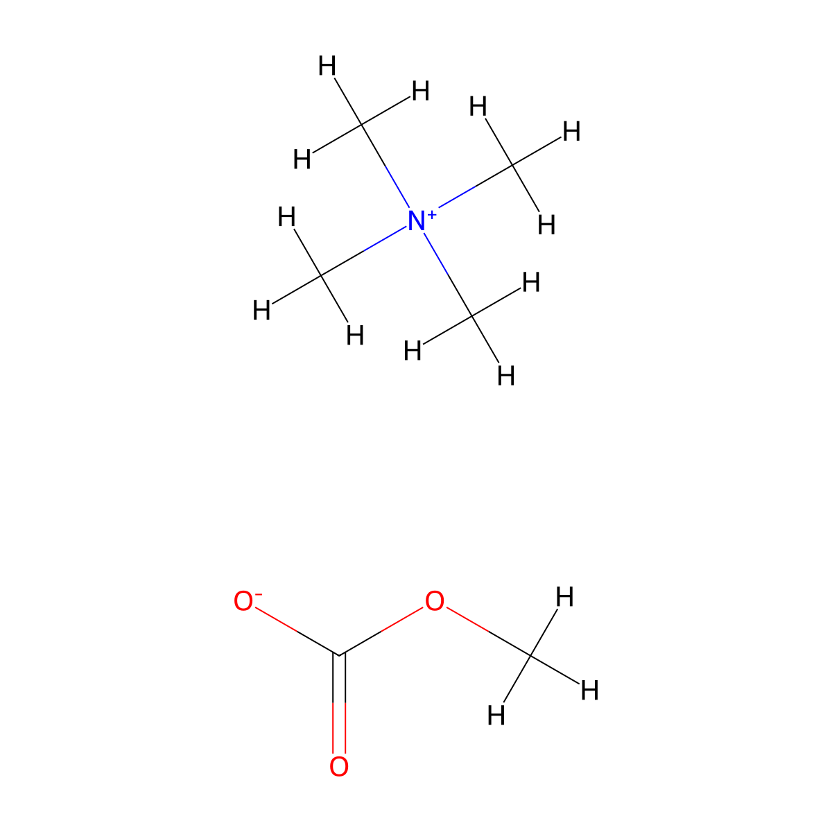 Tetramethylammonium Methyl Carbonate molecular structure, CAS 22426-79-5
