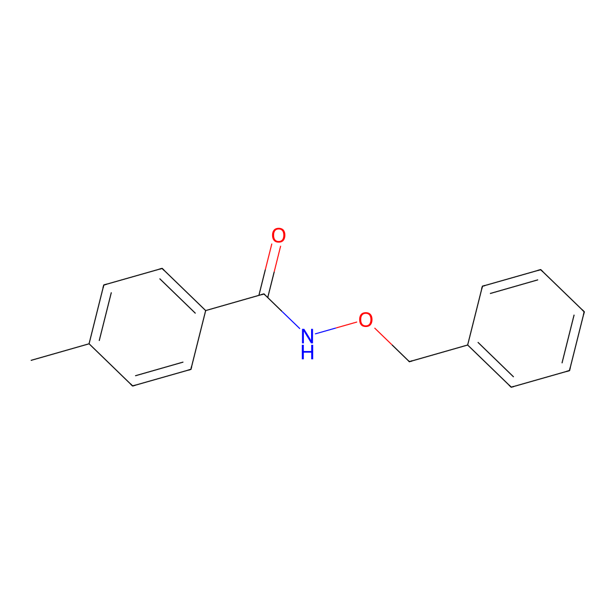 Benzamide, 4-methyl-N-(phenylmethoxy)- molecular structure, CAS 22426-90-0