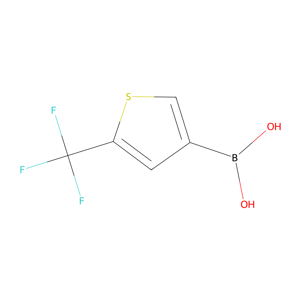 [5-(Trifluoromethyl)thiophen-3-yl]boronic acid molecular structure, CAS 2242644-66-0