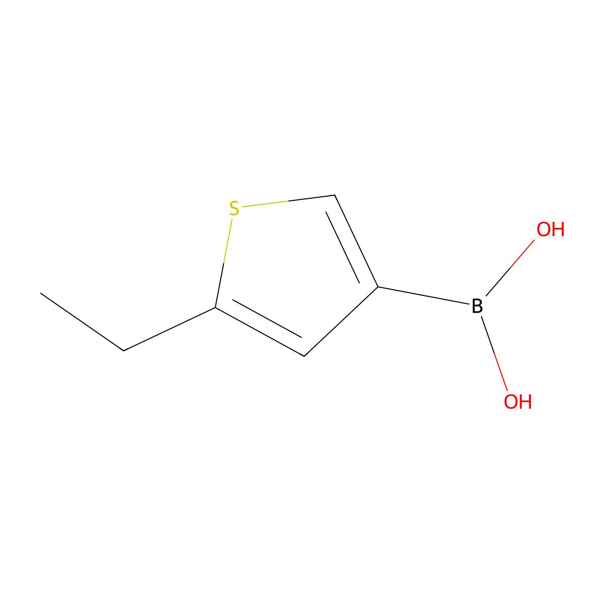 (5-Ethylthiophen-3-yl)boronic acid molecular structure, CAS 2242644-68-2