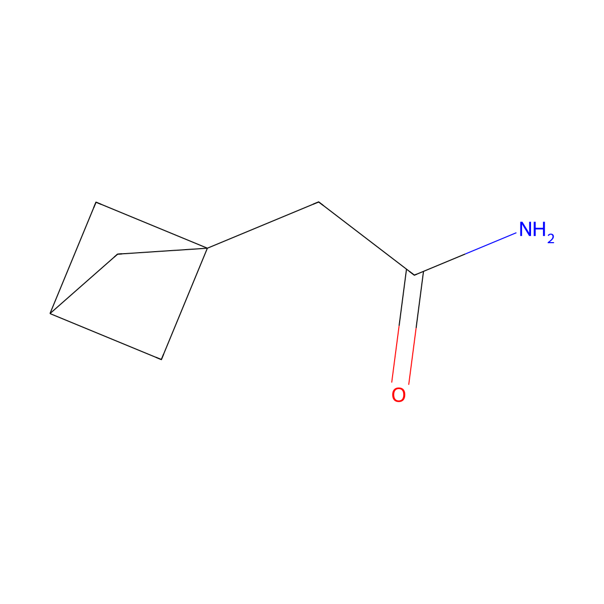 2-(1-Bicyclo[1.1.1]pentanyl)acetamide molecular structure, CAS 2242694-16-0