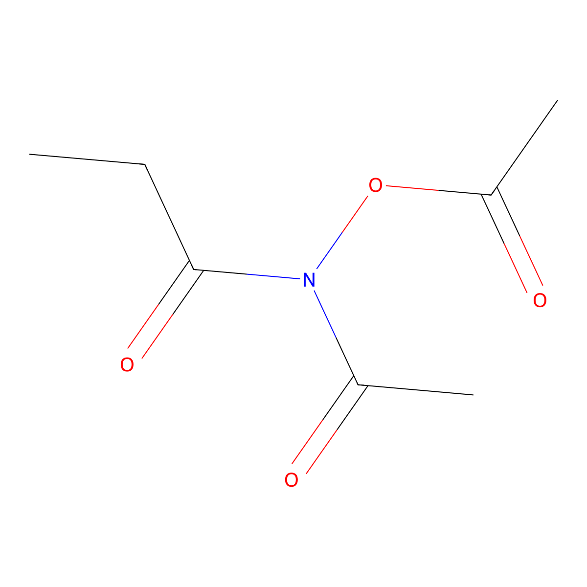 N-acetoxy-N-acetylpropionamide molecular structure, CAS 22427-07-2