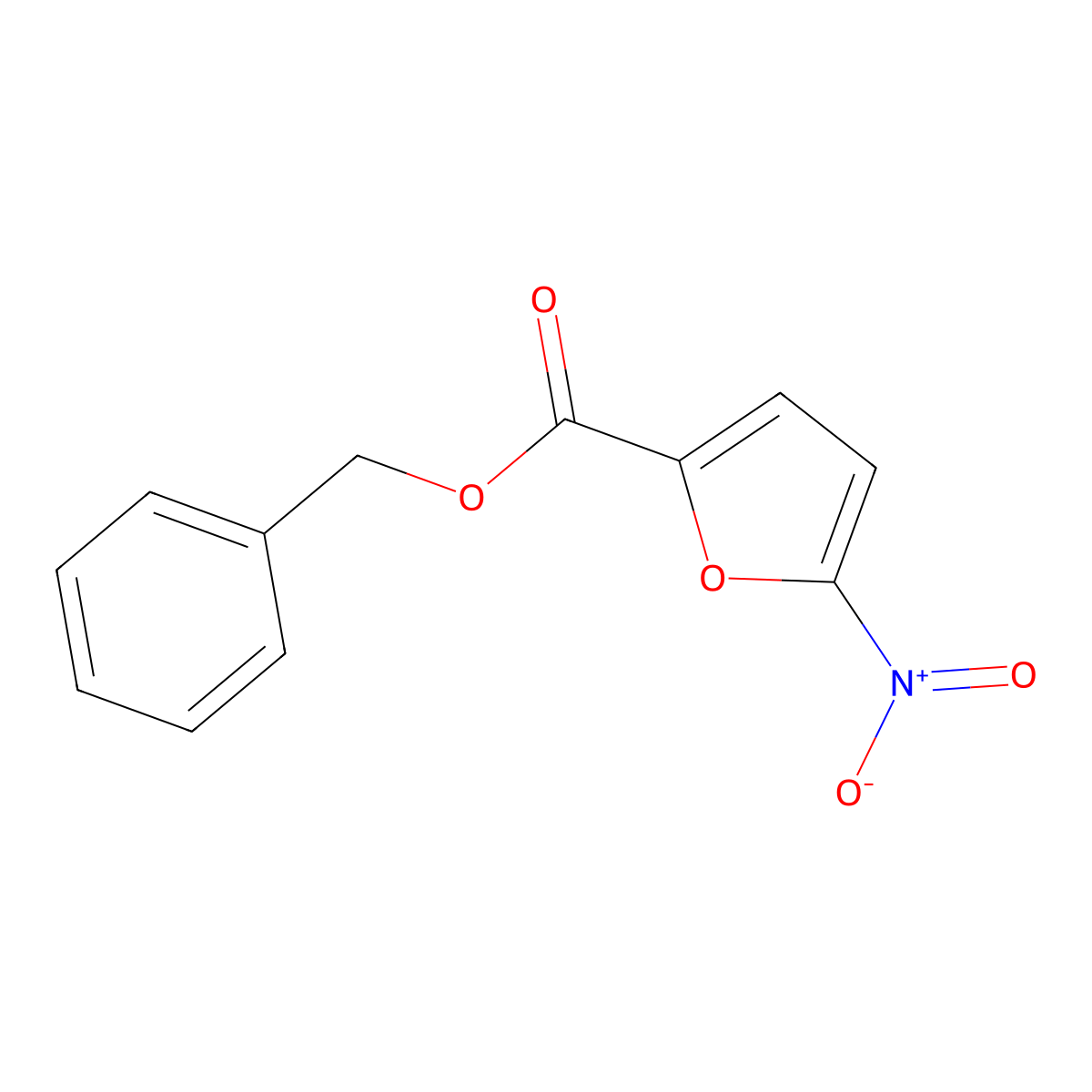 Benzyl 5-nitrofuran-2-carboxylate molecular structure, CAS 22427-65-2