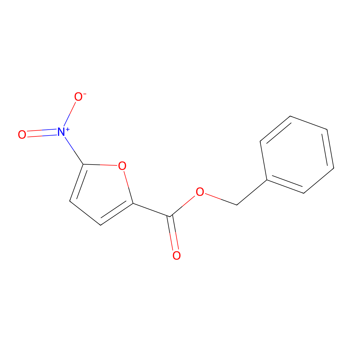 Benzyl 5-nitrofuran-2-carboxylate molecular structure, CAS 22427-65-2