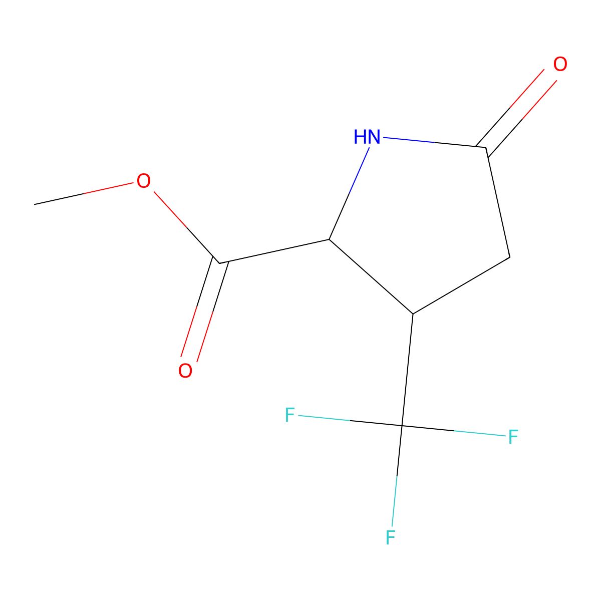 Methyl trans-5-oxo-3-(trifluoromethyl)pyrrolidine-2-carboxylate molecular structure, CAS 2242748-14-5